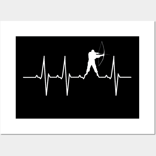 Archery Shirt Heartbeat Bow Hunting Wall Art by Kiwistore